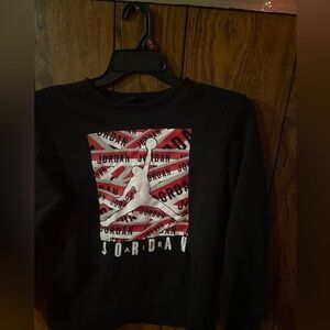 Jordan Black Long Sleeve Jumpman Graphic Shirt Youth Size L